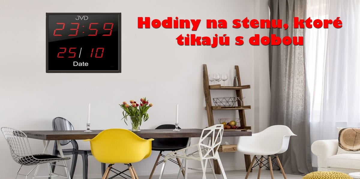 Hodiny na stenu, ktoré tikajú s dobou.