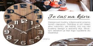 Dizajnové hodiny kava