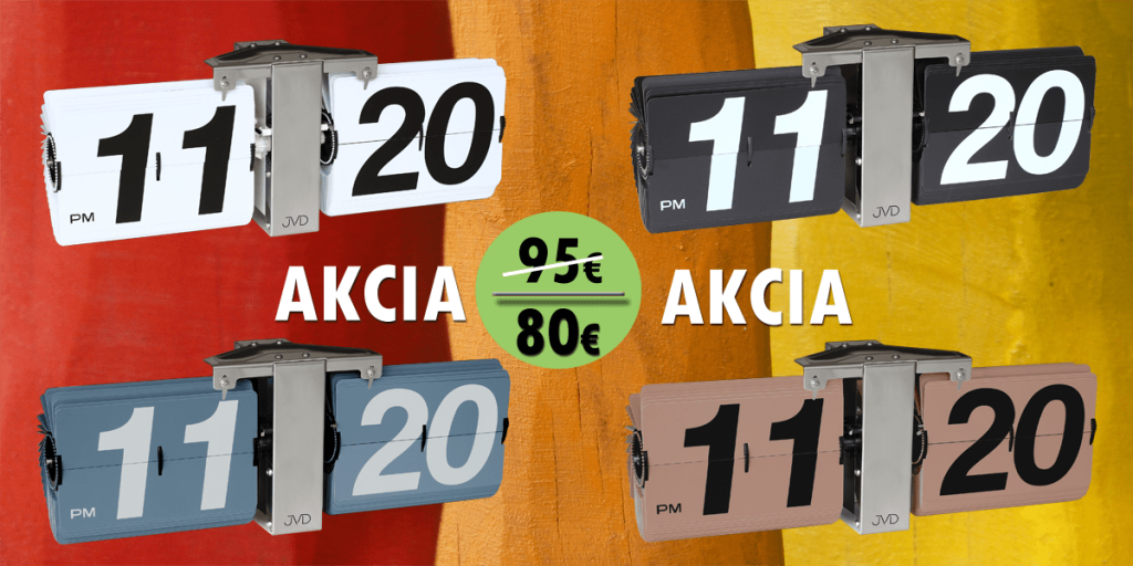 Preklápacie hodiny do moderného interiéru.