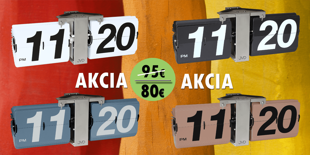 Preklápacie hodiny do moderného interiéru.