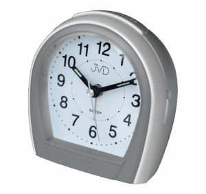 Budík Quartz JVD šedo-stříbrný SRP812.9