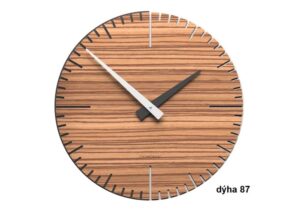 Designové hodiny 10-025 natur CalleaDesign Exacto 36cm (více variant dýhy) Dýha zebrano - 87