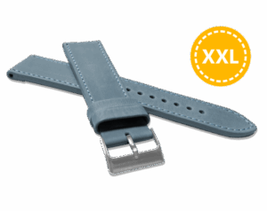 LAVVU XXL Šitý modrý remienok SPORT z luxusnej kože TOP GRAIN - 22 XXL