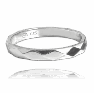 MINET+ Minimalistický strieborný snubný prsteň veľkosť 56