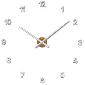 VLAHA MINIMAL Dubové drevené hodiny s nalepovacími číslami vyrobené v Českej republike ⌀84cm