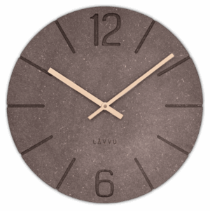 LAVVU Hnedé nástenné hodiny Natur ⌀34cm