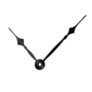 Čierne hliníkové hodinové ručičky 80 mm | 57 mm