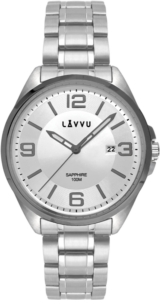 LAVVU Pánske hodinky so zafírovým sklom HERNING Grey