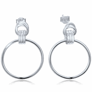 MINET Moderné strieborné náušnice krúžky