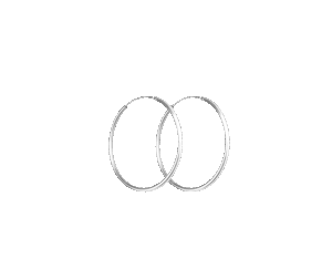 MINET Strieborné náušnice HOOP 2 cm