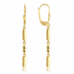 MINET Moderné zlaté náušnice s patentným zapínaním Au 585/1000 2