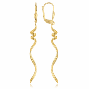 MINET Elegantné zlaté náušnice s patentným zapínaním Au 585/1000 2