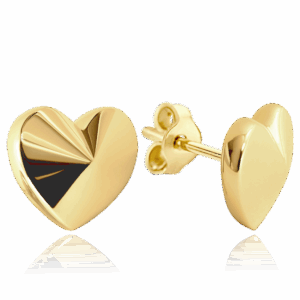 MINET Decentné zlaté srdcové náušnice Au 585/1000 1
